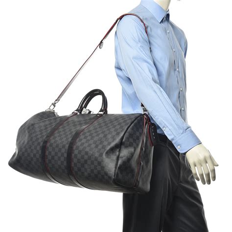 lv keepall strap|Keepall 55 Bandouliere in Damier Graphite Canvas .